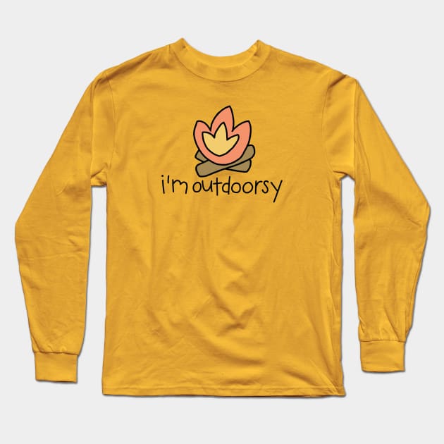 Campfire Outdoorsy Long Sleeve T-Shirt by Christine Borst Creative Studio